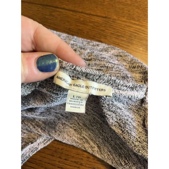 American Eagle Outfitters Women’s Rose Marl V Neck Shirt Sz Lg - Picture 4 of 7